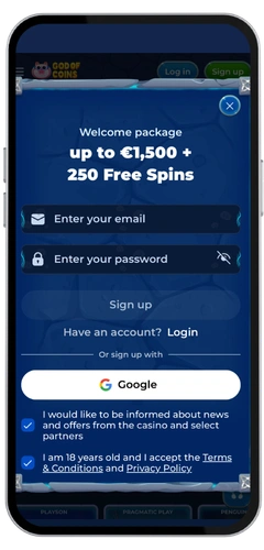 GodOfCoins Καζίνο εγγραφή
